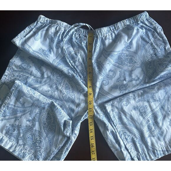 Lauren Ralph Lauren Pajama Set Blue Paisley Cotton Long Sl XL Comfortcore Lounge - Picture 9 of 12